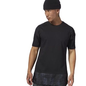 Reebok Training Essentials Knitted Woven T Shirt Herren - Schwarz - DE 812-WIV